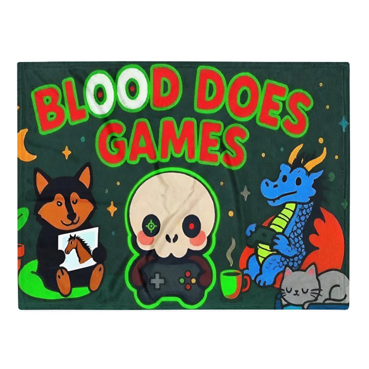 Blood Does Games Art Print Blanket product image (2)
