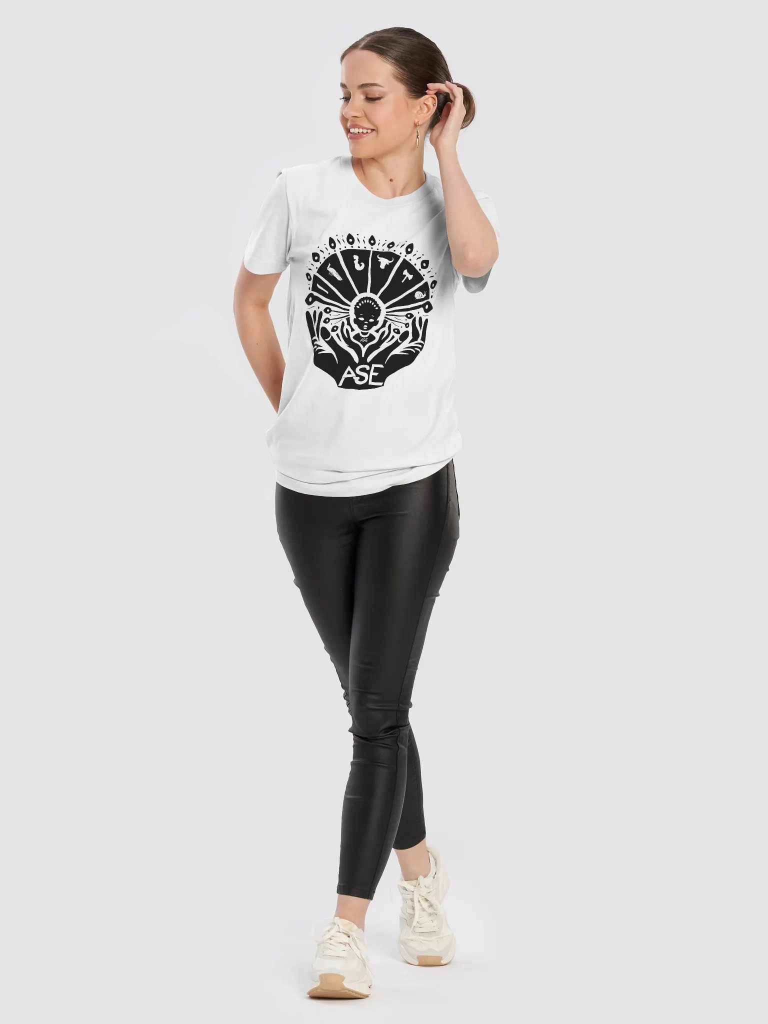 White Womens Ase T-shirt product image (5)