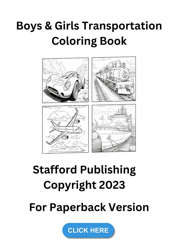 Boys & Girls Transportation Coloring Book Printable Version Free Sample Pages product image (1)
