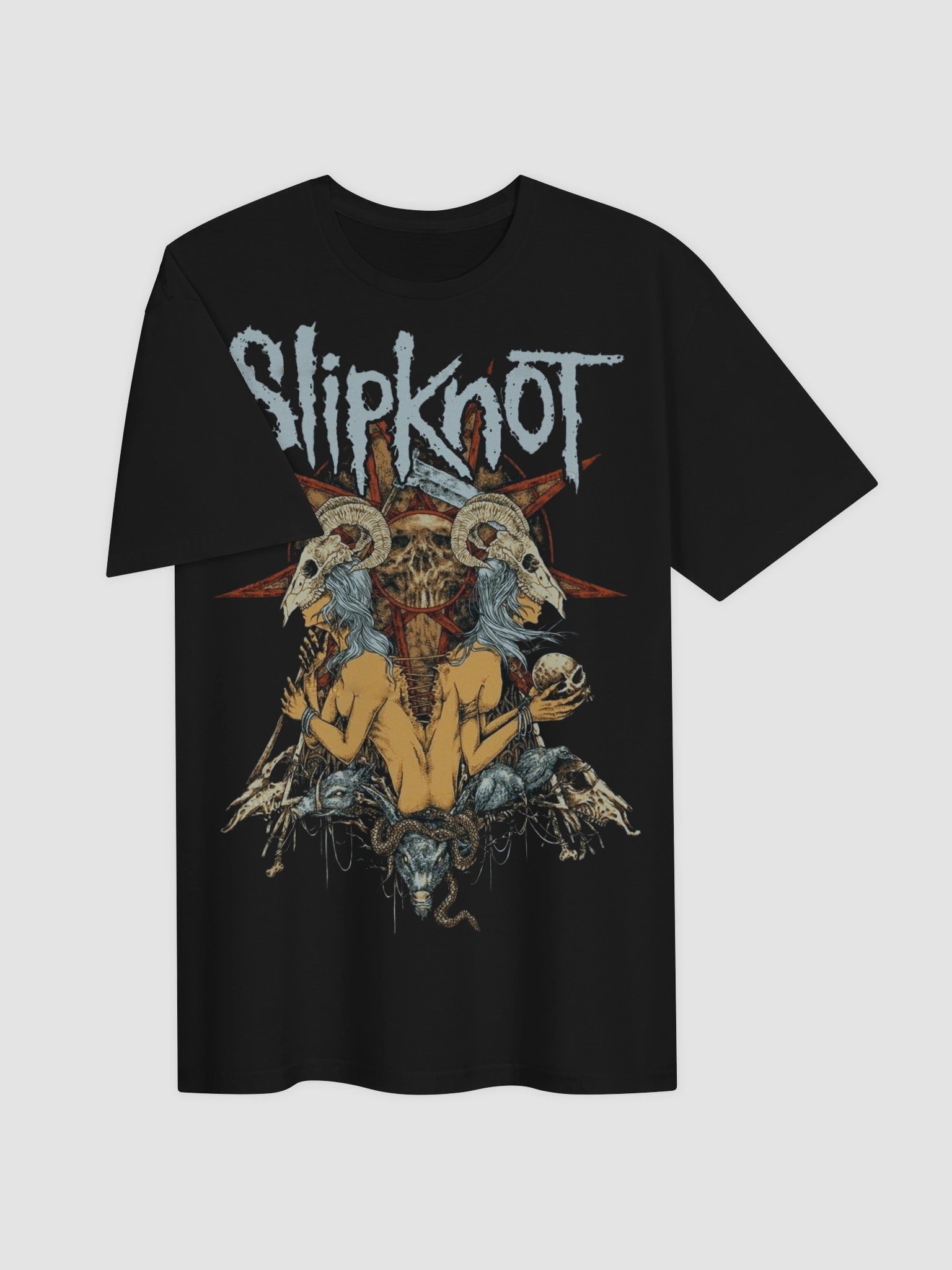 Slipknot Occult Skull T-Shirt | Dark Art Bound Figure Design | 1999 Debut Era Nu Metal Collector Tee product image (16)