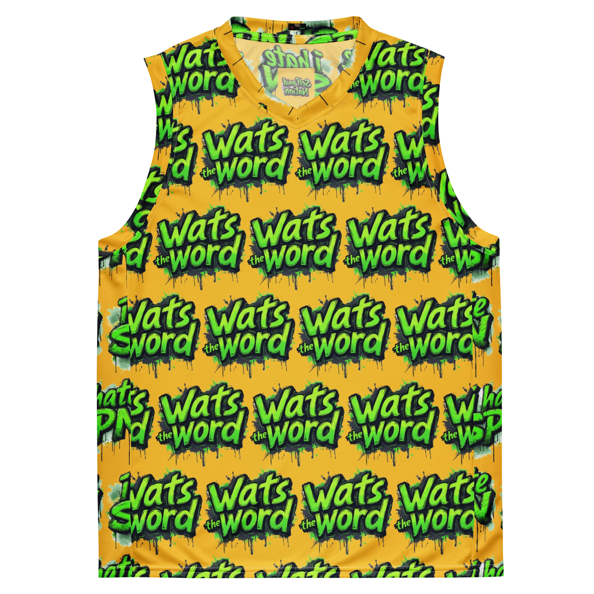 whats the word Unisex Basketball Jersey product image (2)