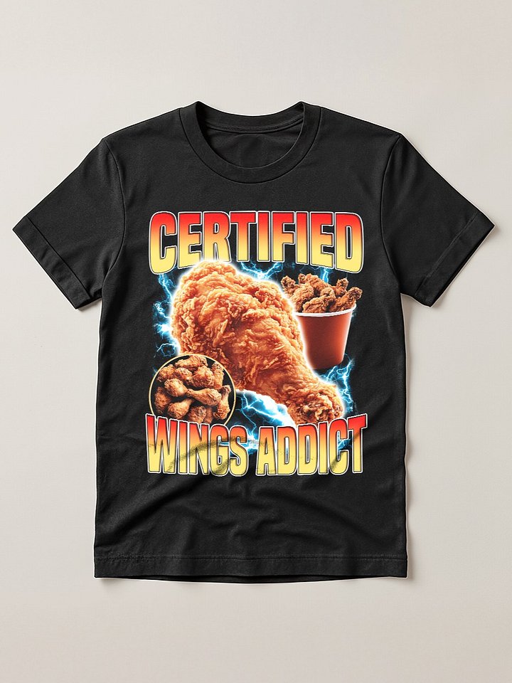 Certified Wings Addict Funny Fried Chicken Lover T-Shirt product image (1)