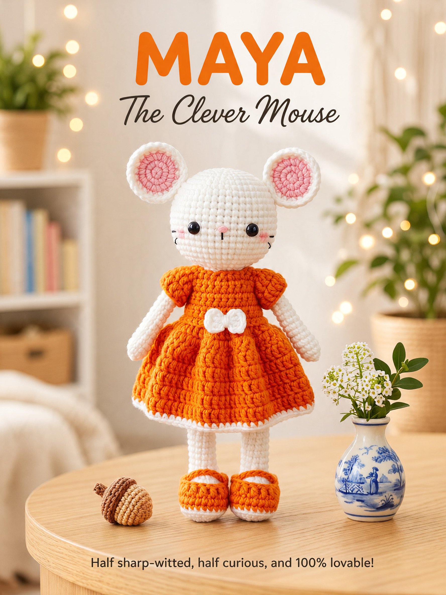 PDF Pattern | Maya the Clever Mouse – Amigurumi Animal Doll Crochet Pattern product image (1)