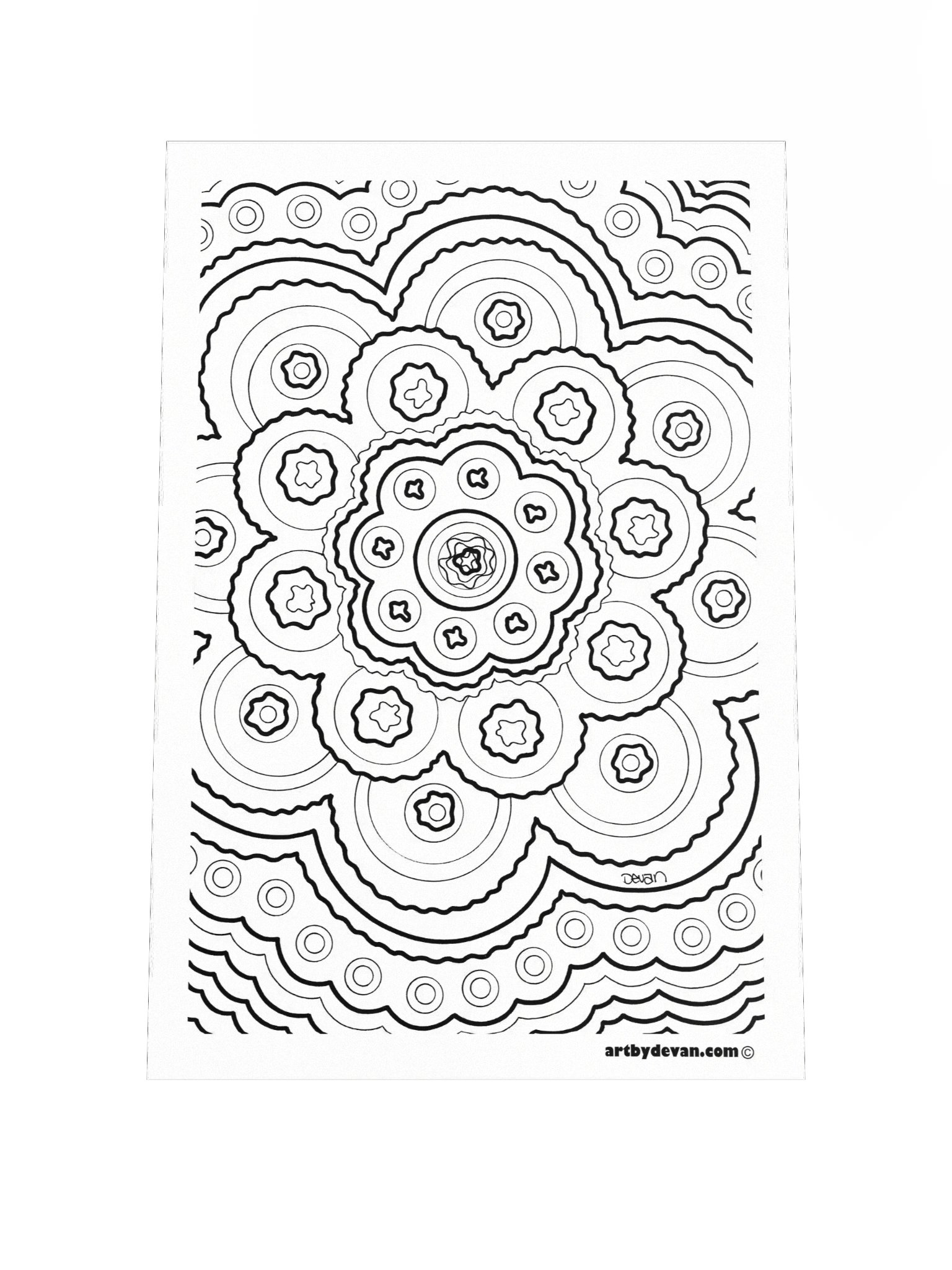 Color Your Own Art: Squiggles Mandala product image (1)
