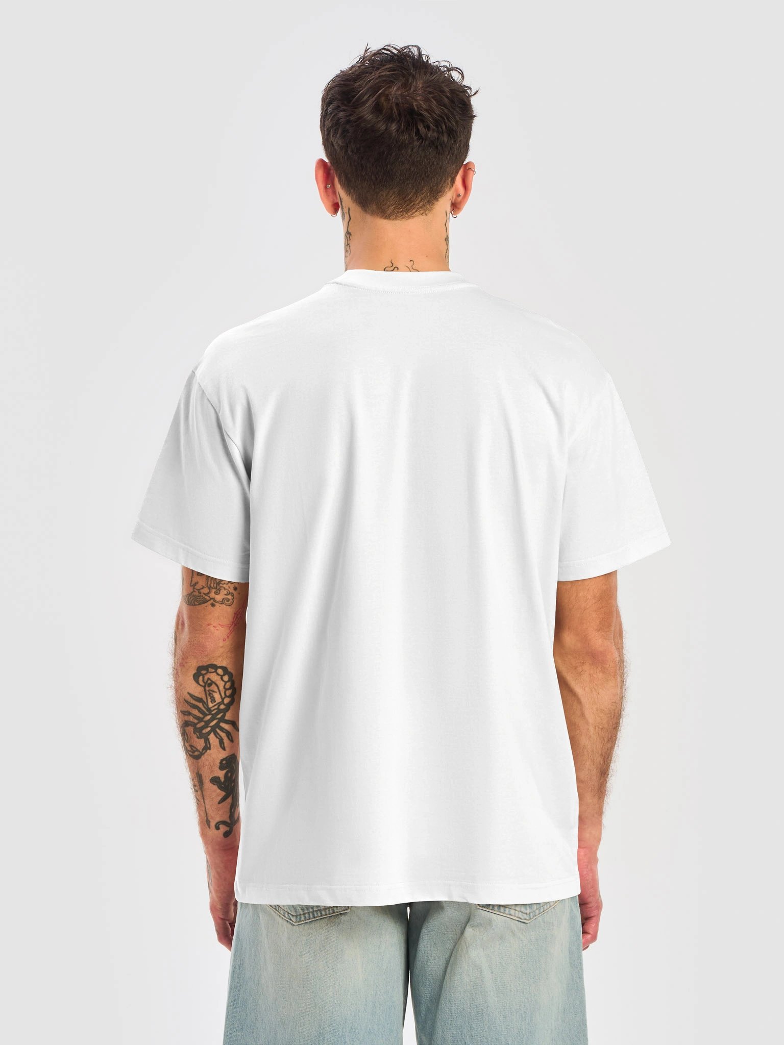 VANSTA Heavyweight Box Tee · White w/ Black logo product image (6)