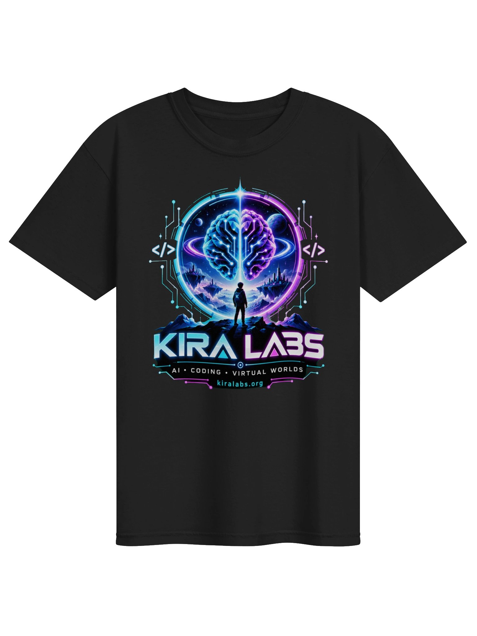Kira Labs AI Coding Virtual Worlds Tee product image (1)