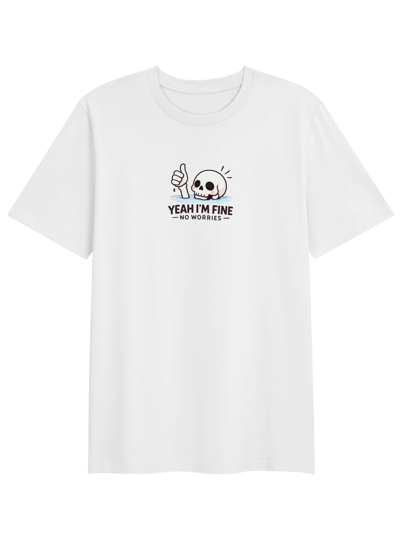 Yeah I’m Fine Skull Thumbs-Up Tee product image (1)