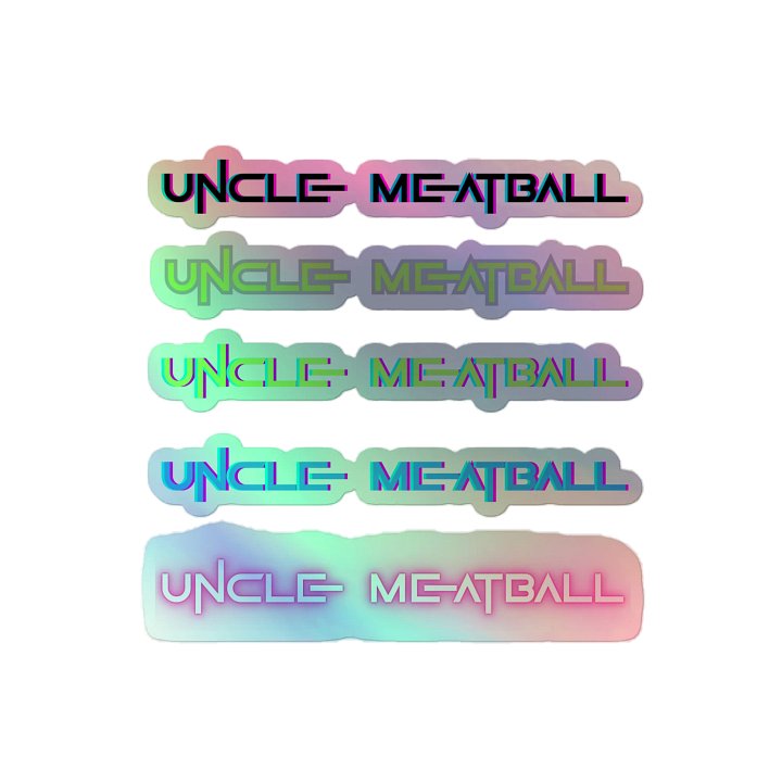 Uncle Meatball Holographic Sticker Sheet product image (1)