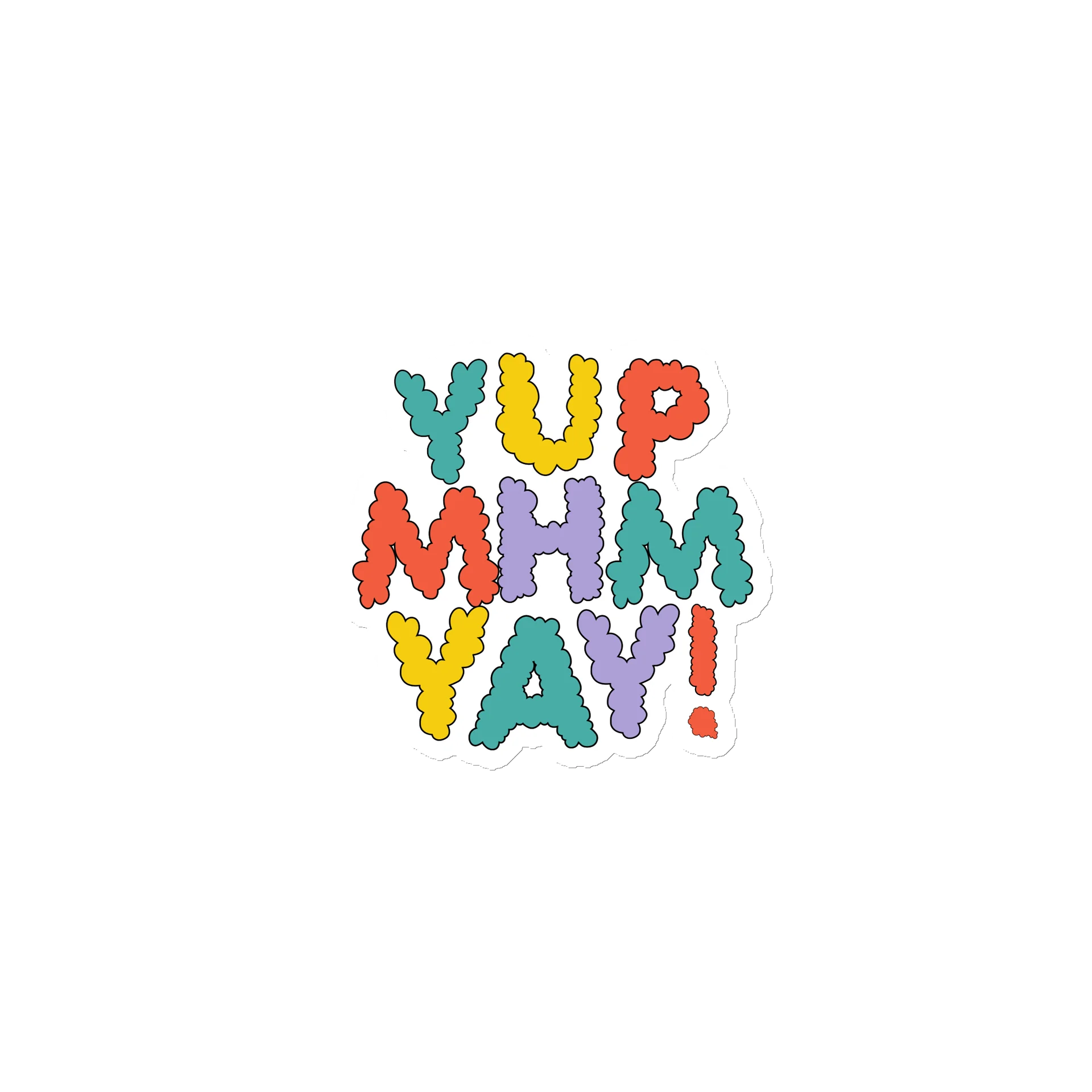 YUP MHM YAY! Colorful Bubble Magnet product image (1)
