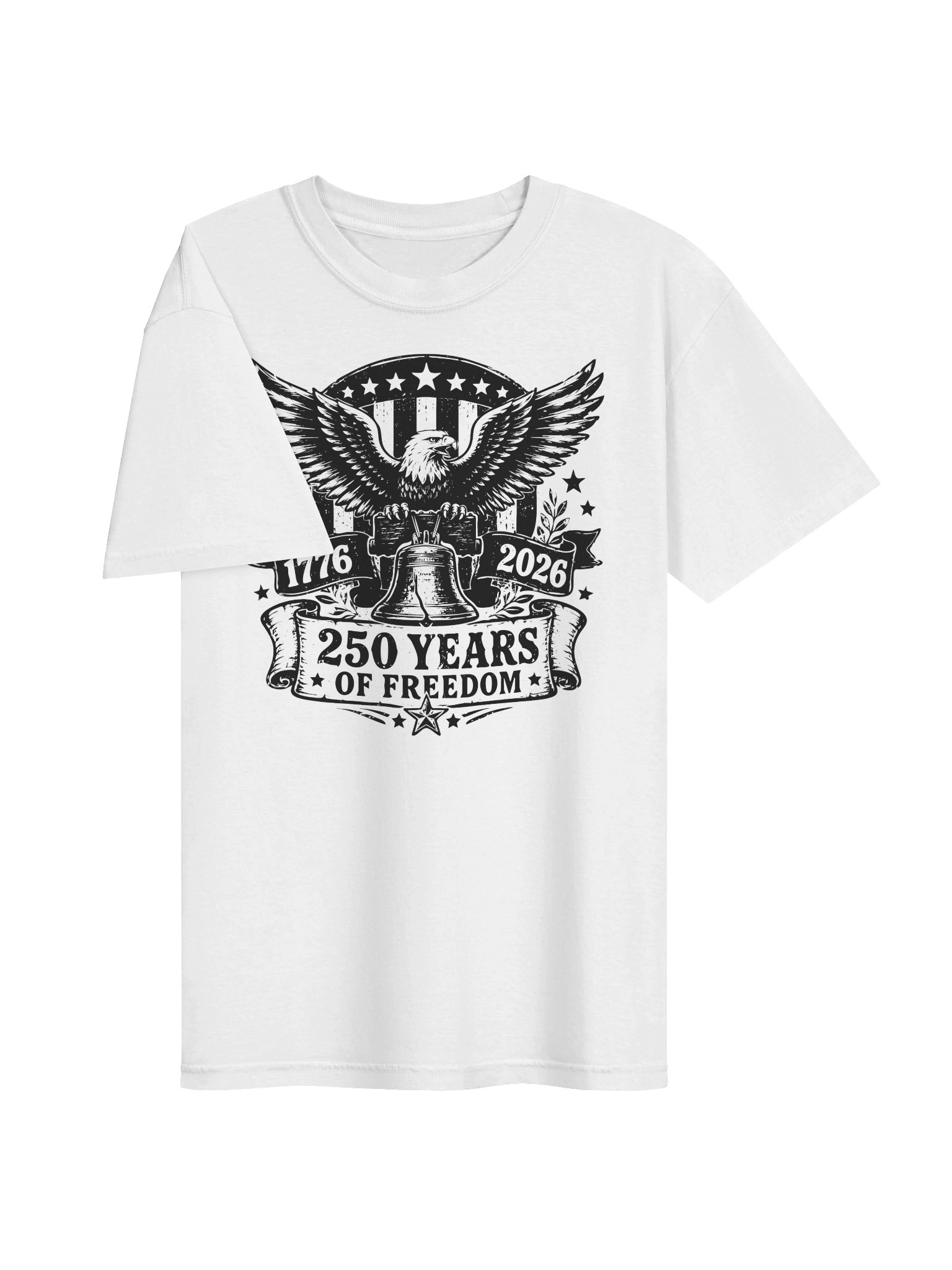 America 250 Eagle T-Shirt | Black & White 1776–2026 Patriotic Tee product image (31)