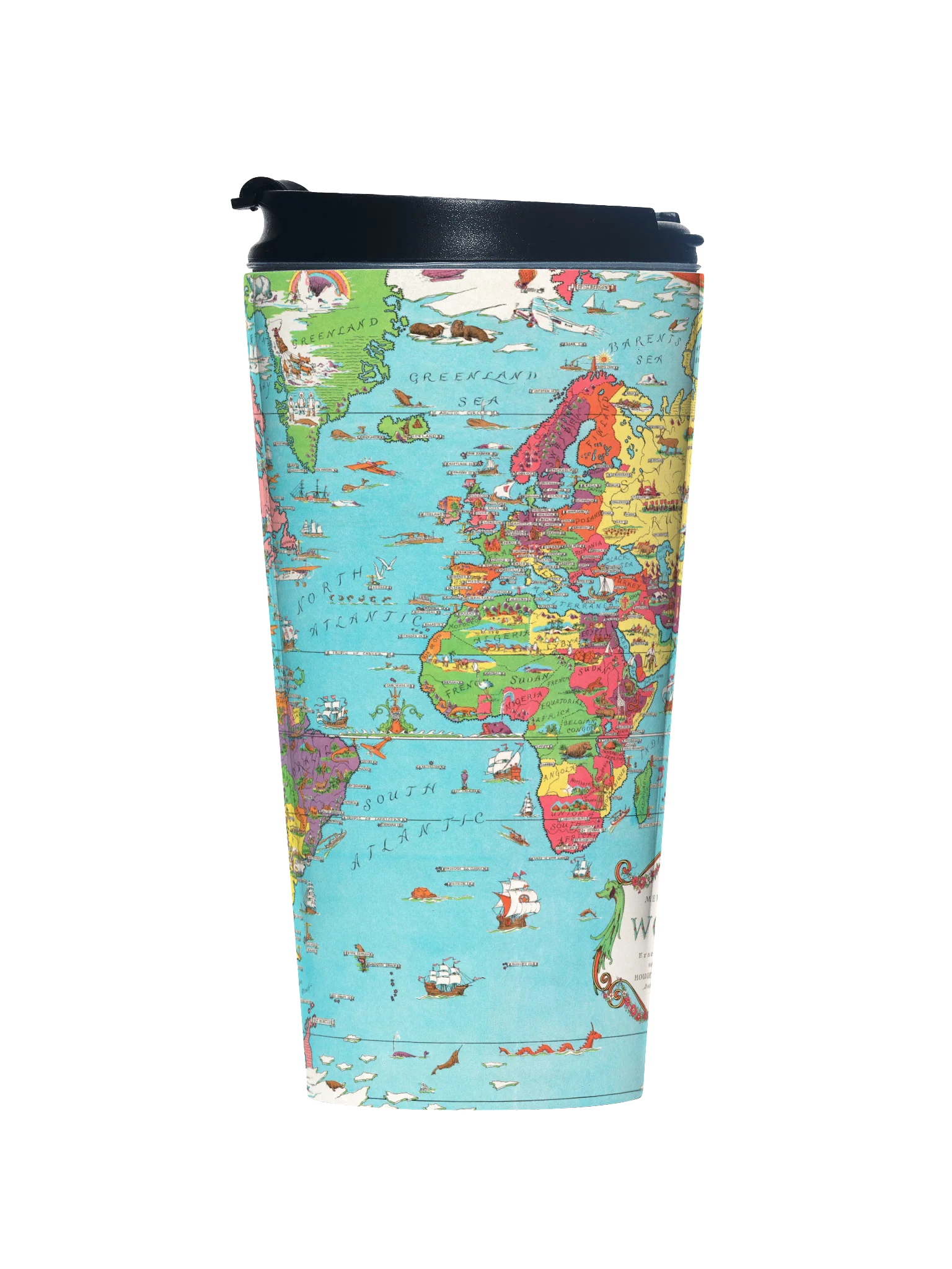 Mercator World Map Travel Mug product image (1)