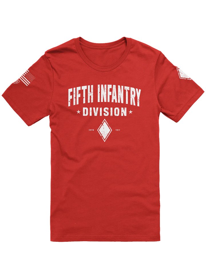 5th Infantry Division - Red Diamond "Distressed" T-Shirt product image (7)