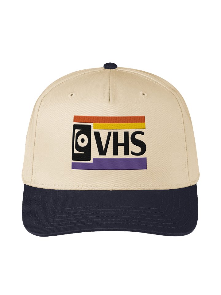 Retro VHS Hat | 90s Vintage Movie Lover Cap | Nostalgic Videotape Gift for Film Fans & Collectors Embroidery 5 Panel Baseball Cap product image (5)