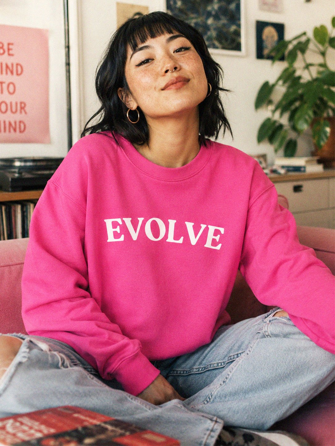 Evolve Sweatshirt | Minimal Bold Overthink Wear product image (1)