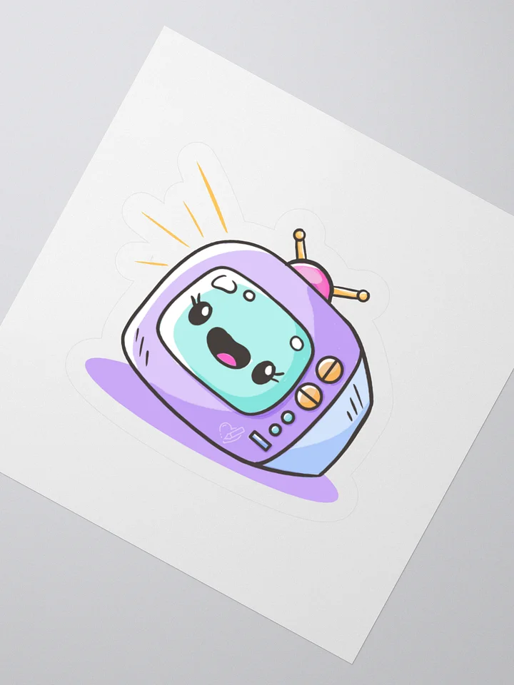 Cute Nostalgic Televison Kiss Cut Sticker product image (2)