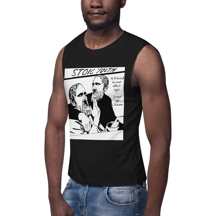 Stoic Youth Zeno of Citium quote Bella+Canvas Muscle Tank product image (2)