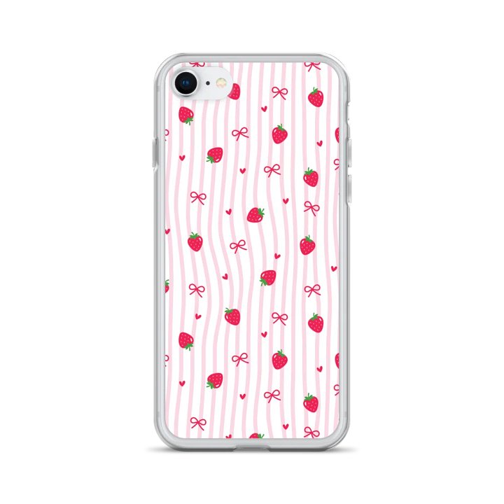 Sugarplum Strawberry Co. Clear iPhone® 7/8, 11, 12, 13, 14, 15, 16, 17, X/XS, SE, XR, Mini, Pro, Pro Max, Plus Cases. product image (1)