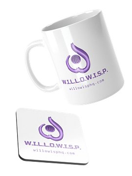 Super Mug and Coaster (white)