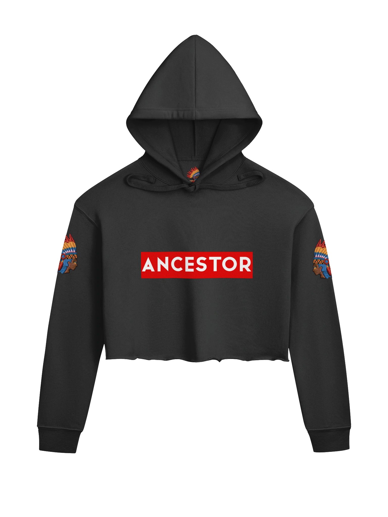 ANCESTOR Cropped Hoodie — Indigenous Heritage Streetwear product image (1)