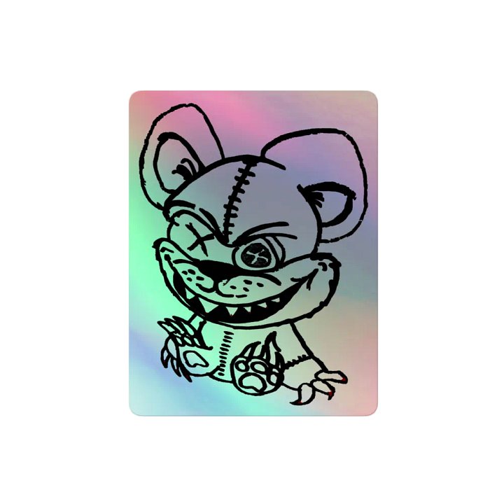Evil Bear Holo Sticker product image (2)