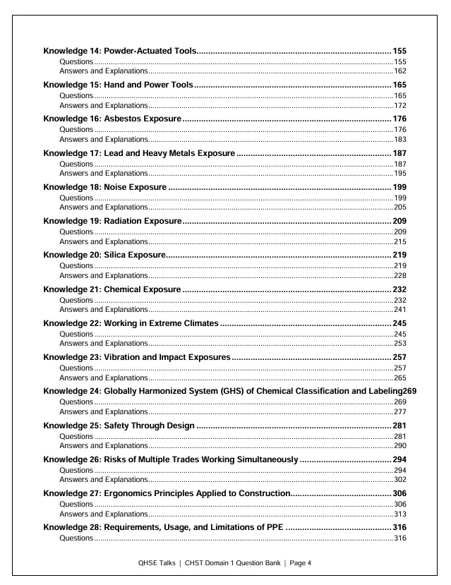 CHST Domain 1 Practice Questions | 900 Questions with Detailed Explanations product image (3)