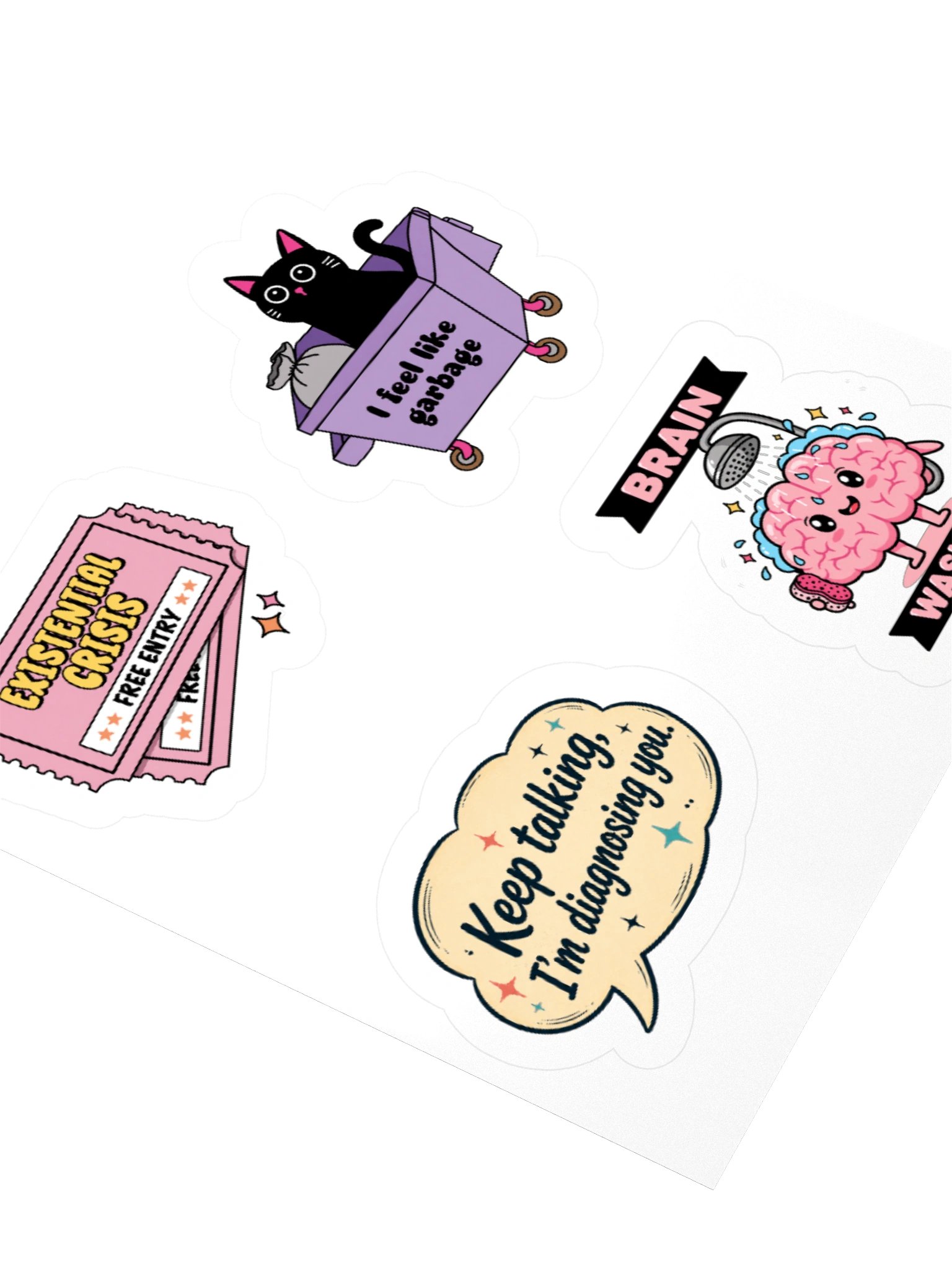 Existential Crisis Starter Pack | 4-Piece Psychology Sticker Set product image (3)