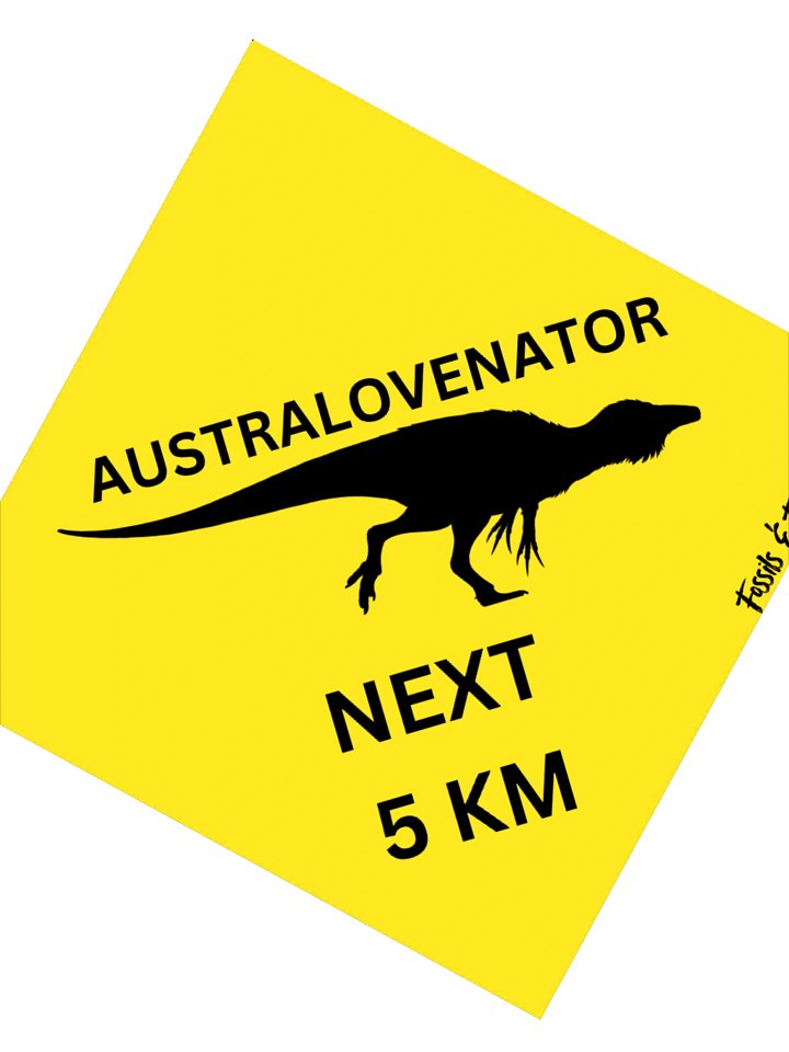 Australovenator Ahead Street Sign (Stickers) product image (5)