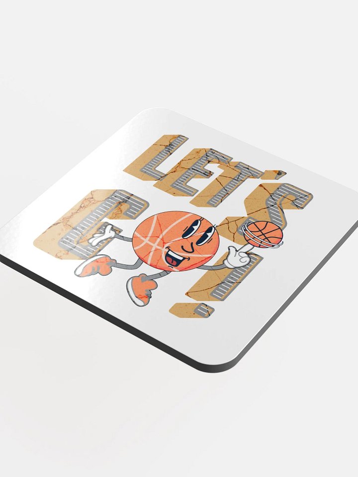 Lets Go Basketball Mascot Head Coaster product image (1)