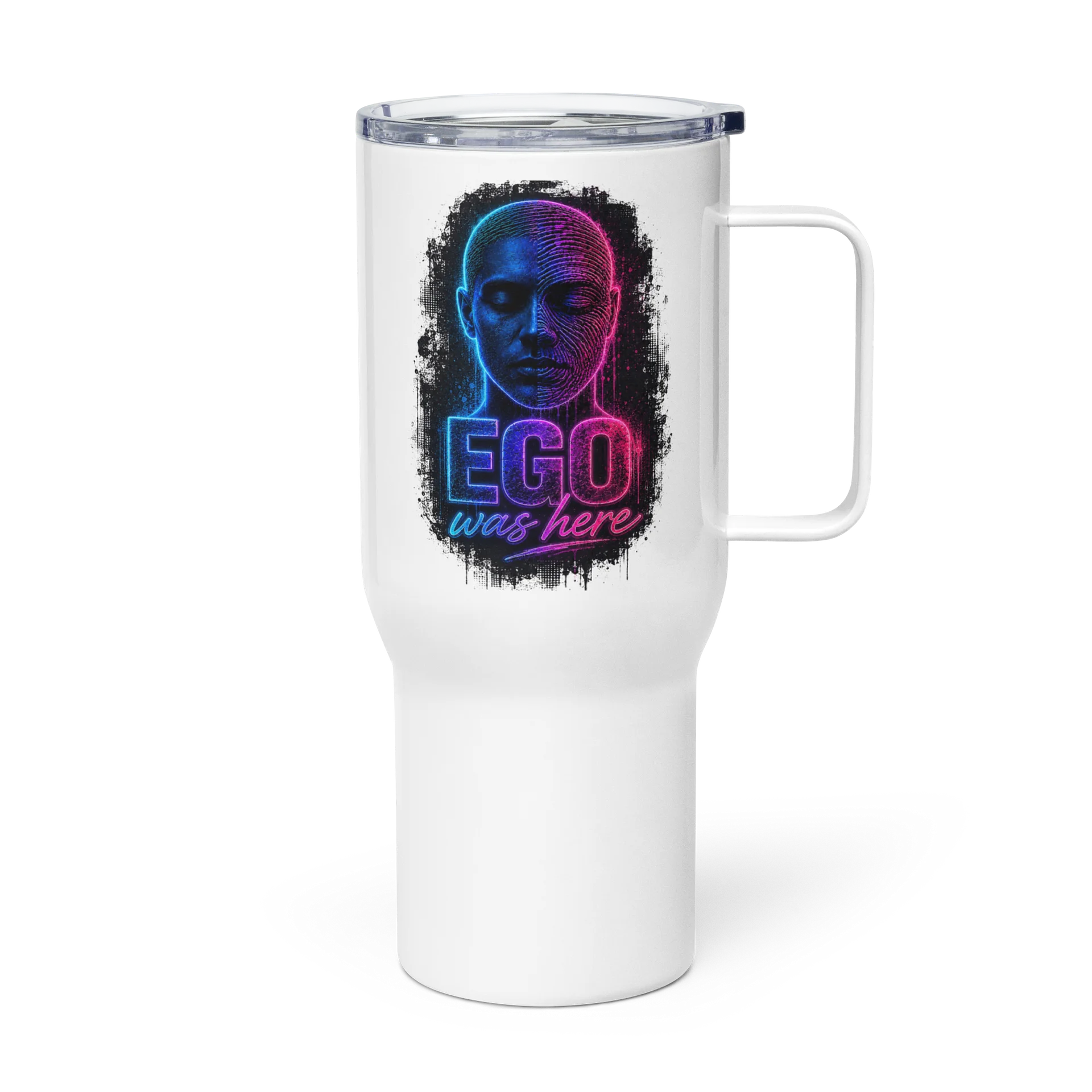 Neon Portrait Travel Mug with Handle product image (1)