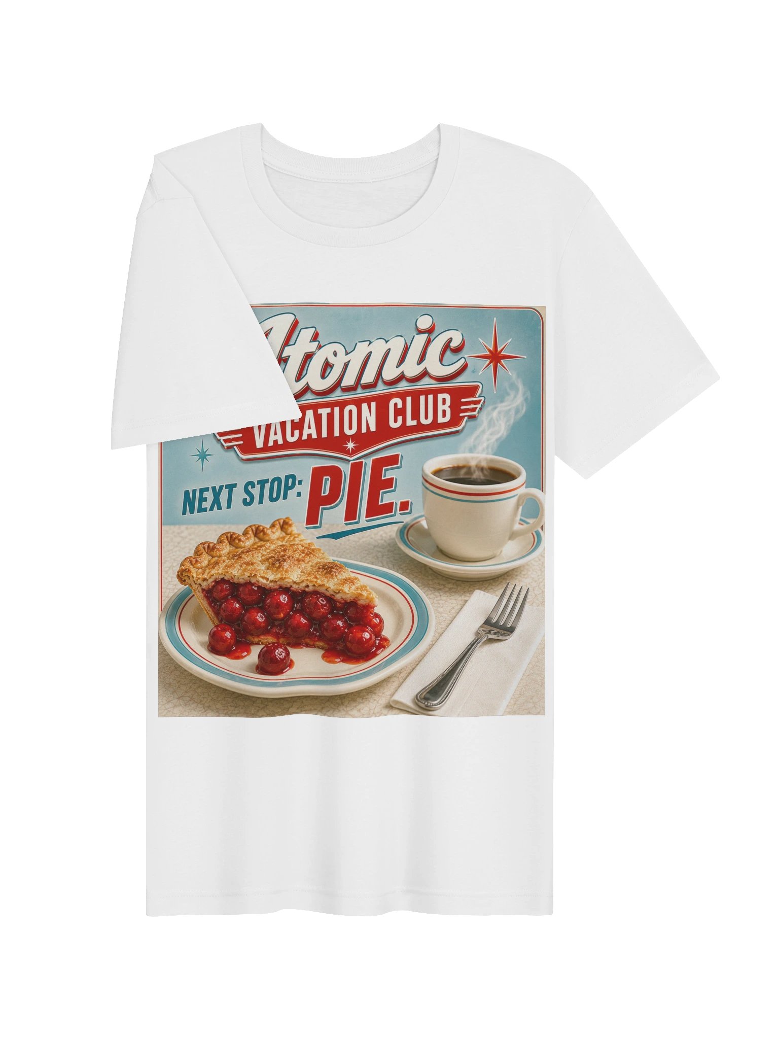 Atomic Vacation Club™ Next Stop: Pie! Retro Road Trip T-Shirt product image (19)
