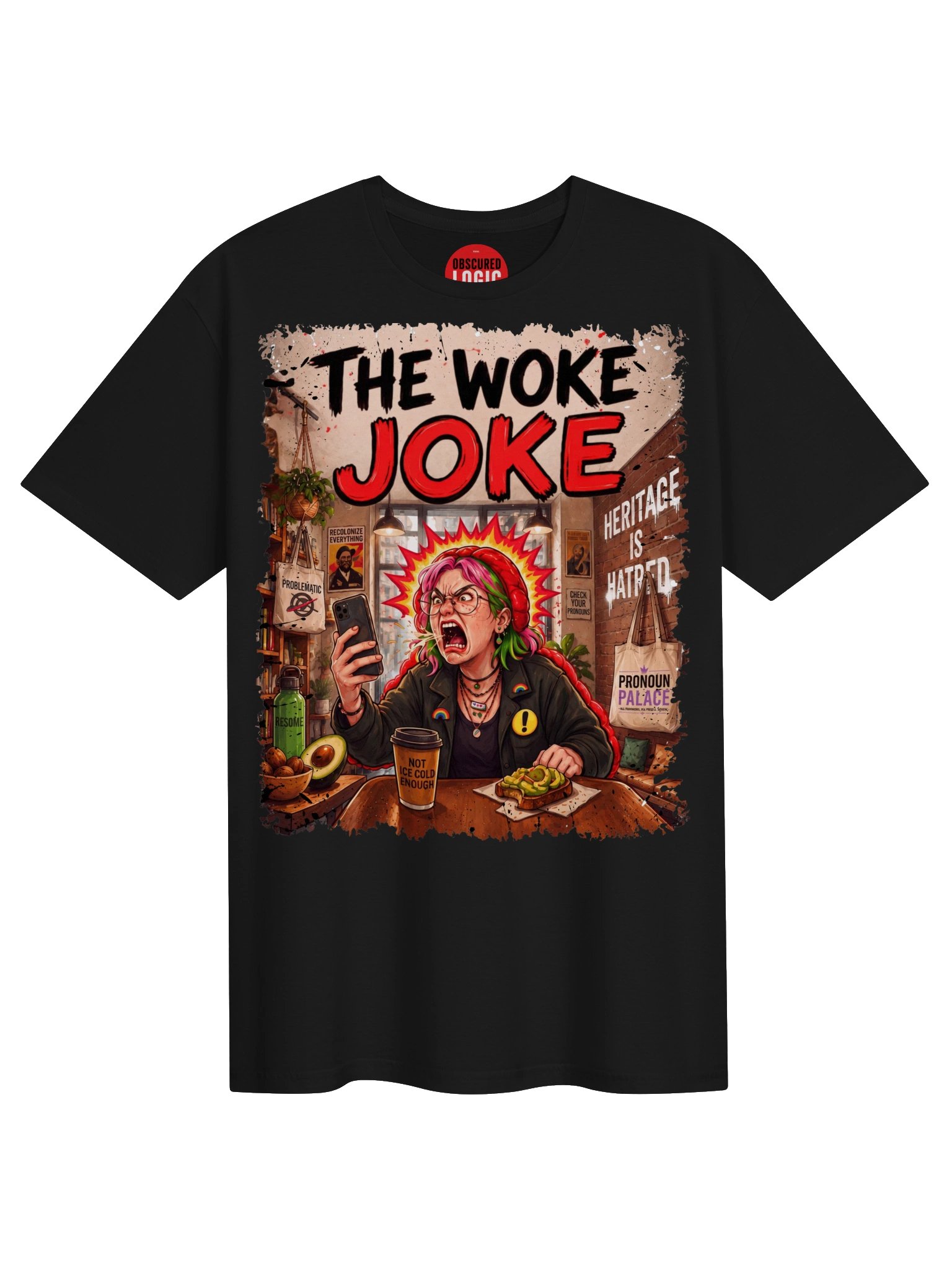 The Woke Joke Graphic Tee Unisex Black product image (2)
