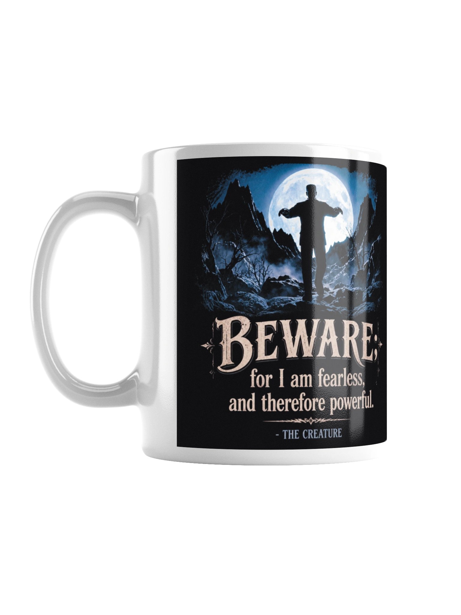 Frankenstein's Creature Fearless Glossy Mug product image (2)