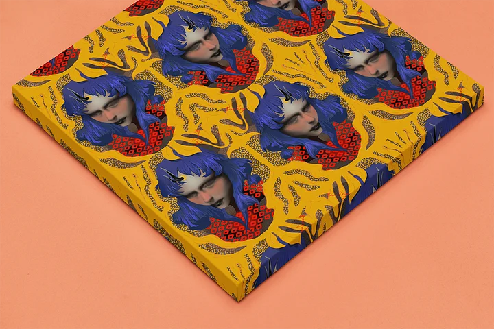 Something Strange, Charming and Blue Square Canvas Print product image (2)