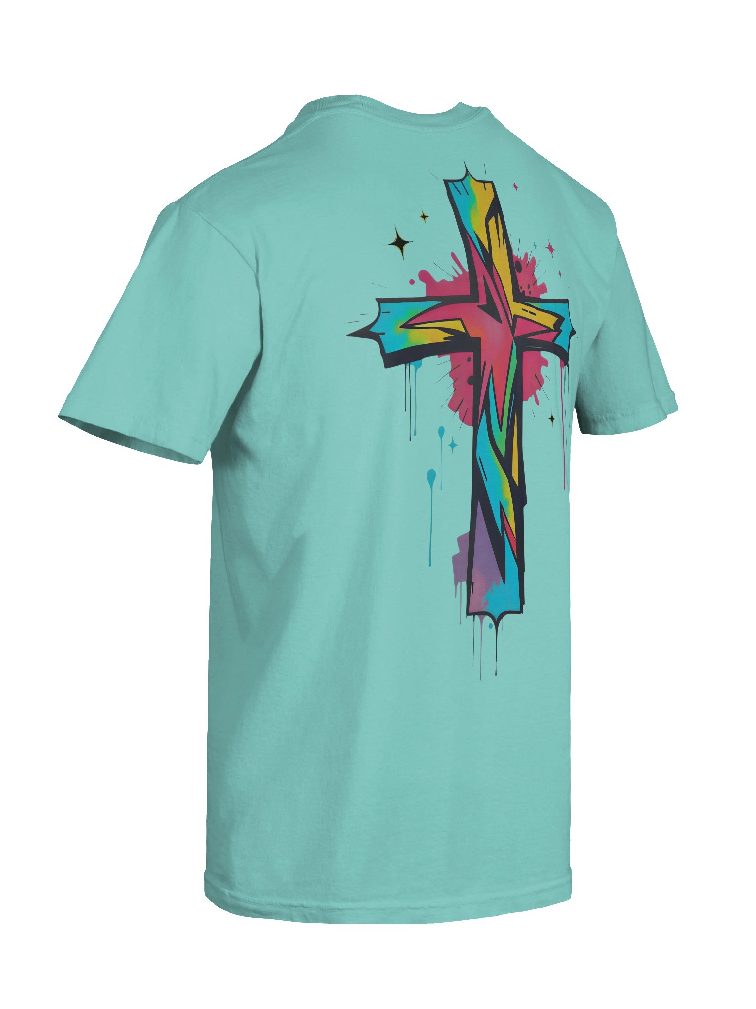 Cool Graffiti Cross Streetwear T-shirt product image (4)