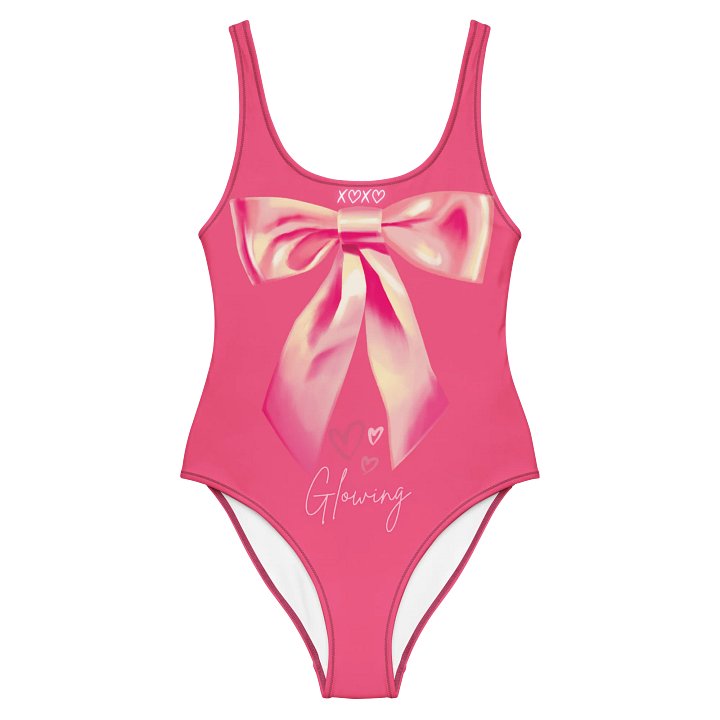 🎀 Glowlita "Glow Belle" Blush Pink One-Piece with Pink Bow product image (1)