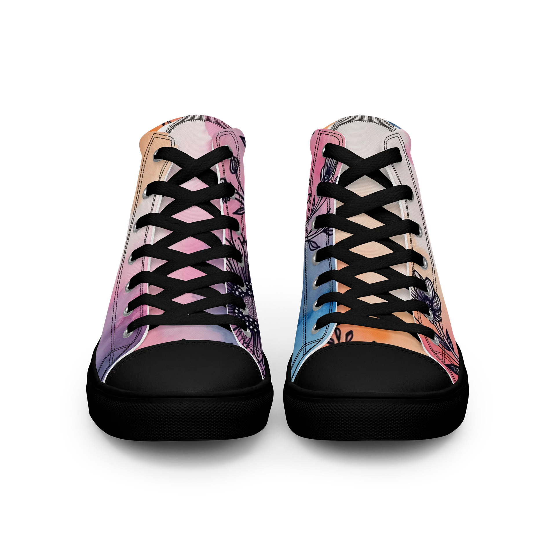 Pastel Bloom High-Top Canvas Sneakers product image (6)