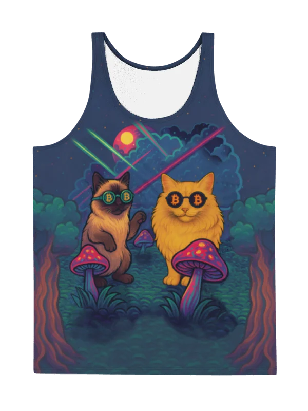 Purr-sychedelic ₿ Rave Tank product image (1)