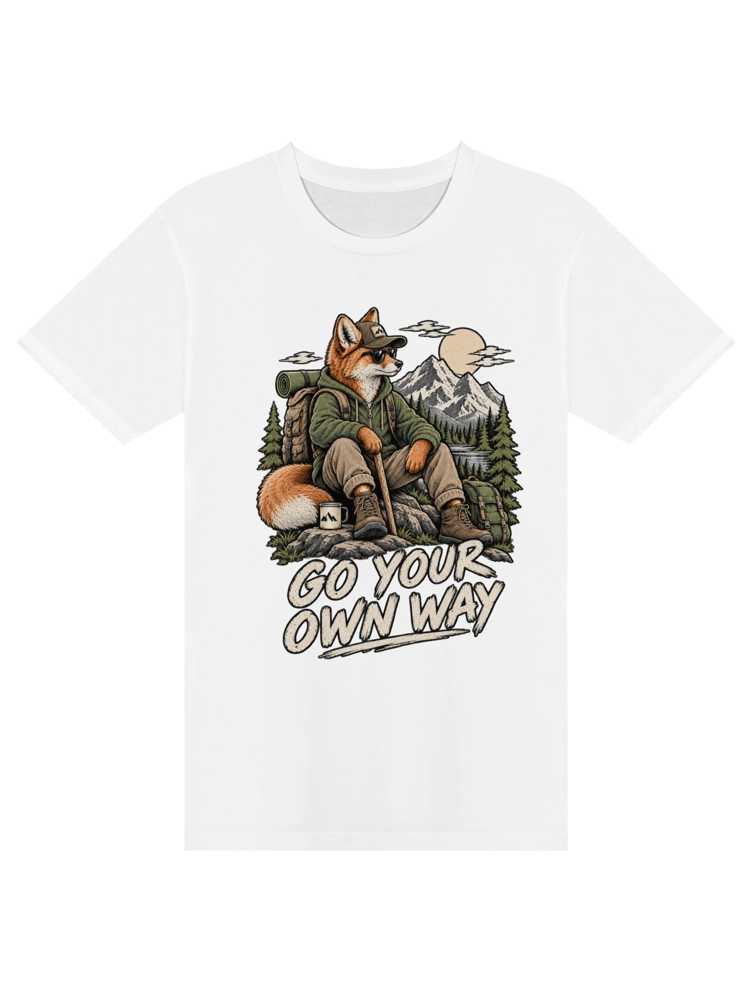 Go Your Own Way – Vintage Fox Adventure T-Shirt product image (3)