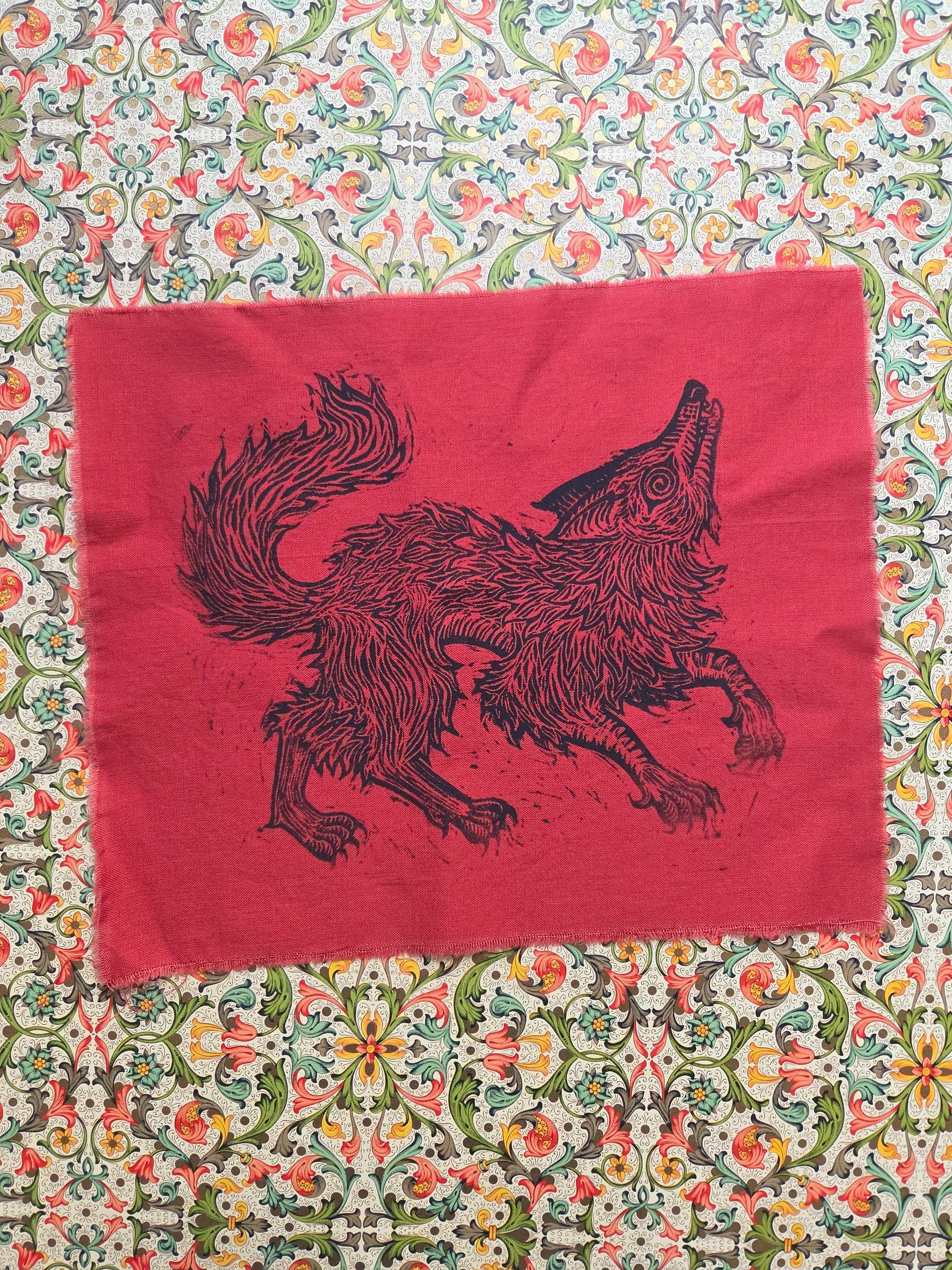 Werewolf Block Printed Patch product image (1)