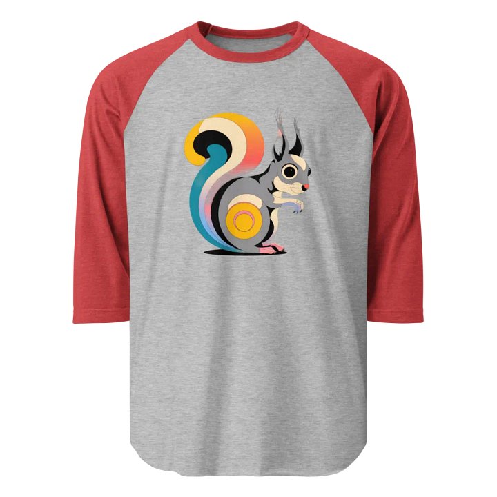 Spiral Tail Squirrel 3/4 Sleeve Tee product image (1)