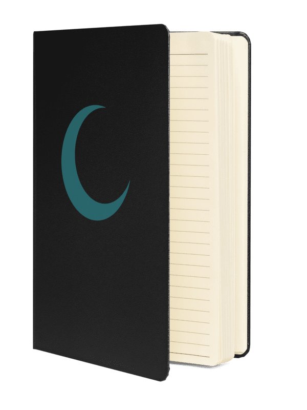 Crescent Moon Notebook – Deep Teal Print product image (2)