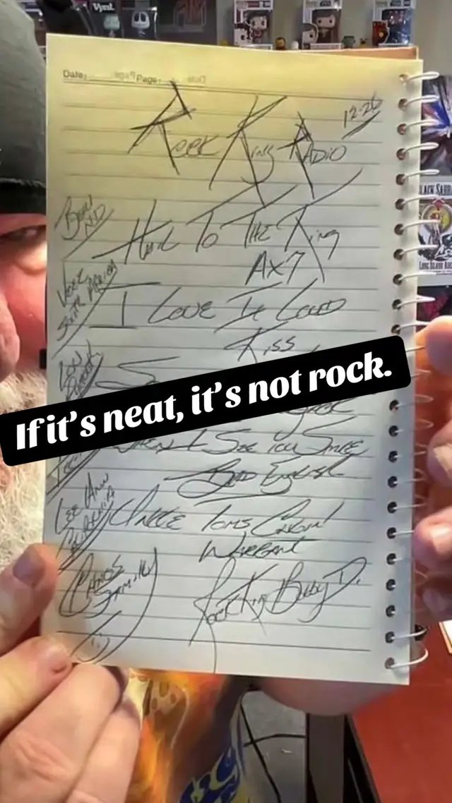 If your notes don’t look like this, are you even hosting a rock show? #rockradio  #radiolife  #radiohosts  #liveradio  #onair 