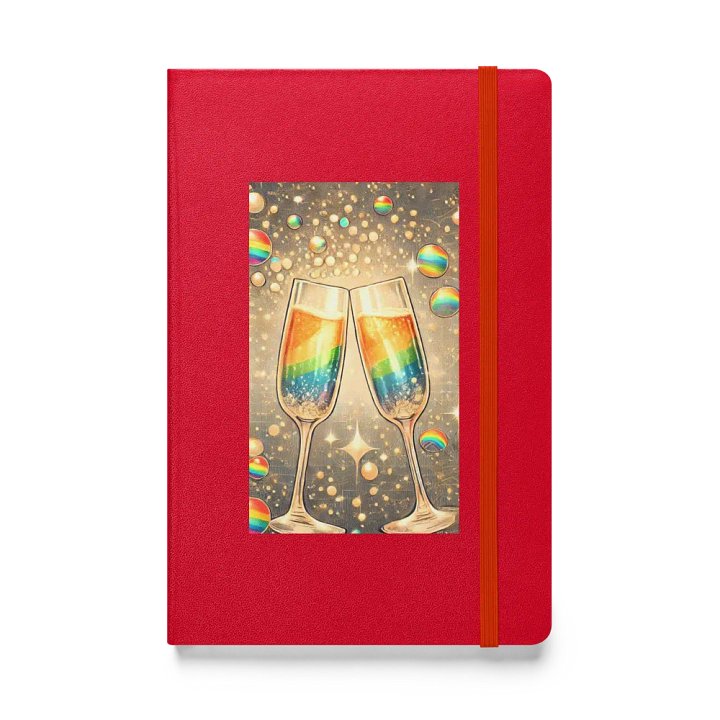 Rainbow Champagne Celebration Journal / Guestbook - RED product image (1)