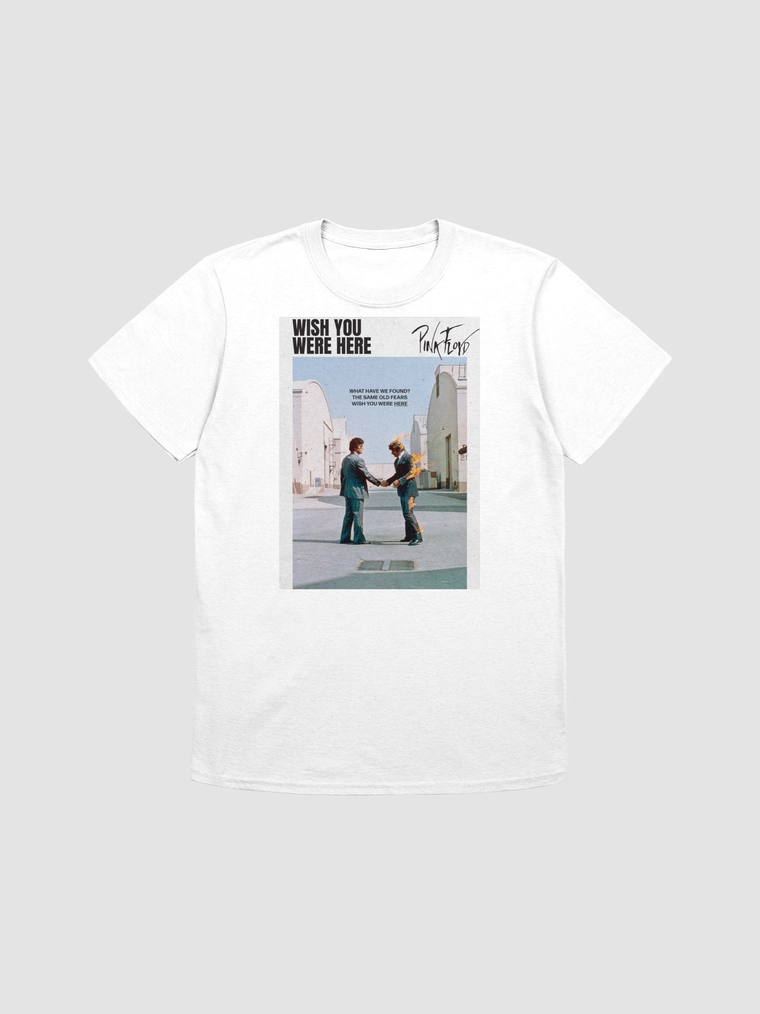 Pink Floyd Wish You Were Here Vintage T-Shirt | Iconic Burning Man Album Cover Rock Tee product image (1)