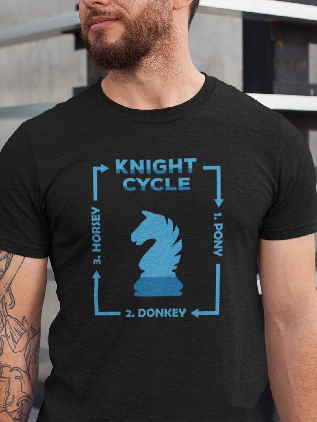 Knight Cycle Chess T-shirt product image (2)