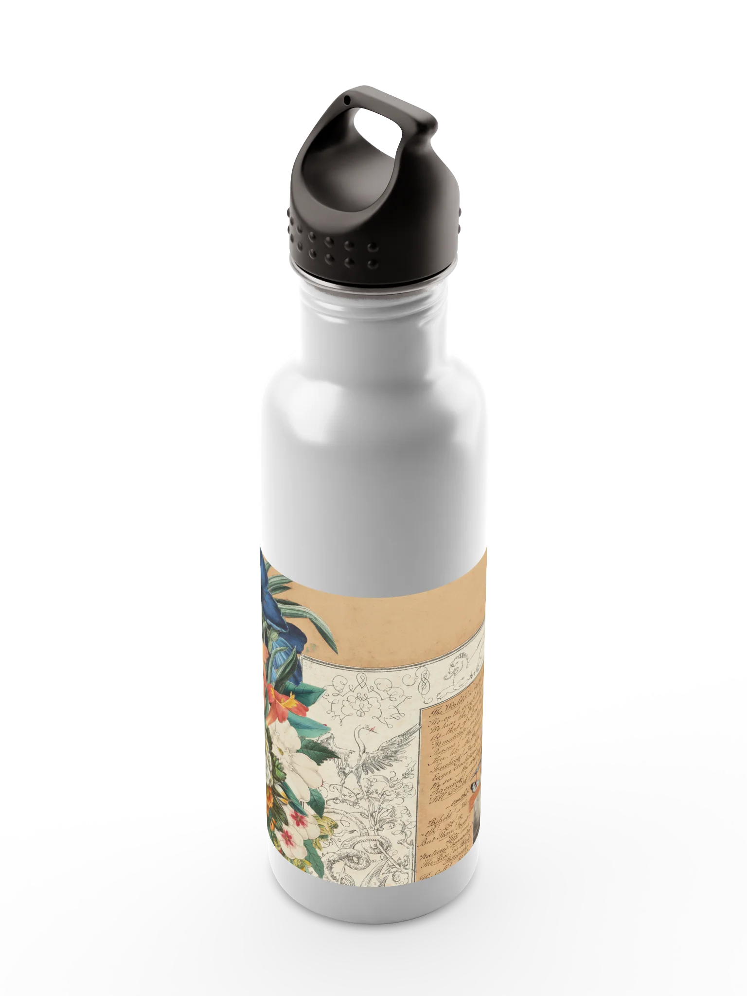 Vintage Floral Collage Water Bottle product image (5)