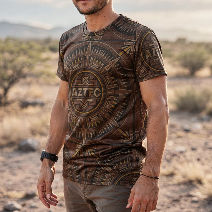 Aztec Sacred Geometry T-Shirt – Ancient Geometry 01 product image (2)