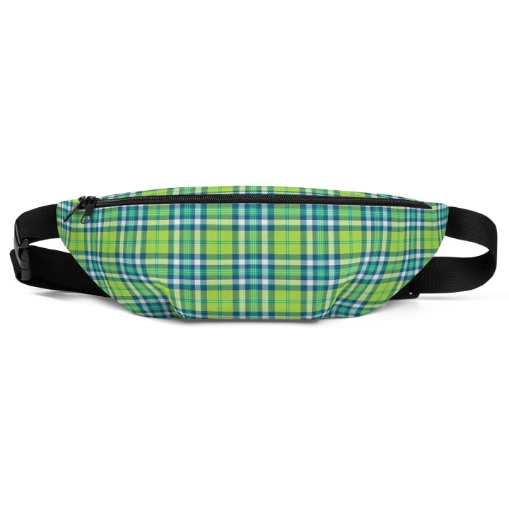 Lime Green and Turquoise Plaid Fanny Pack product image (2)