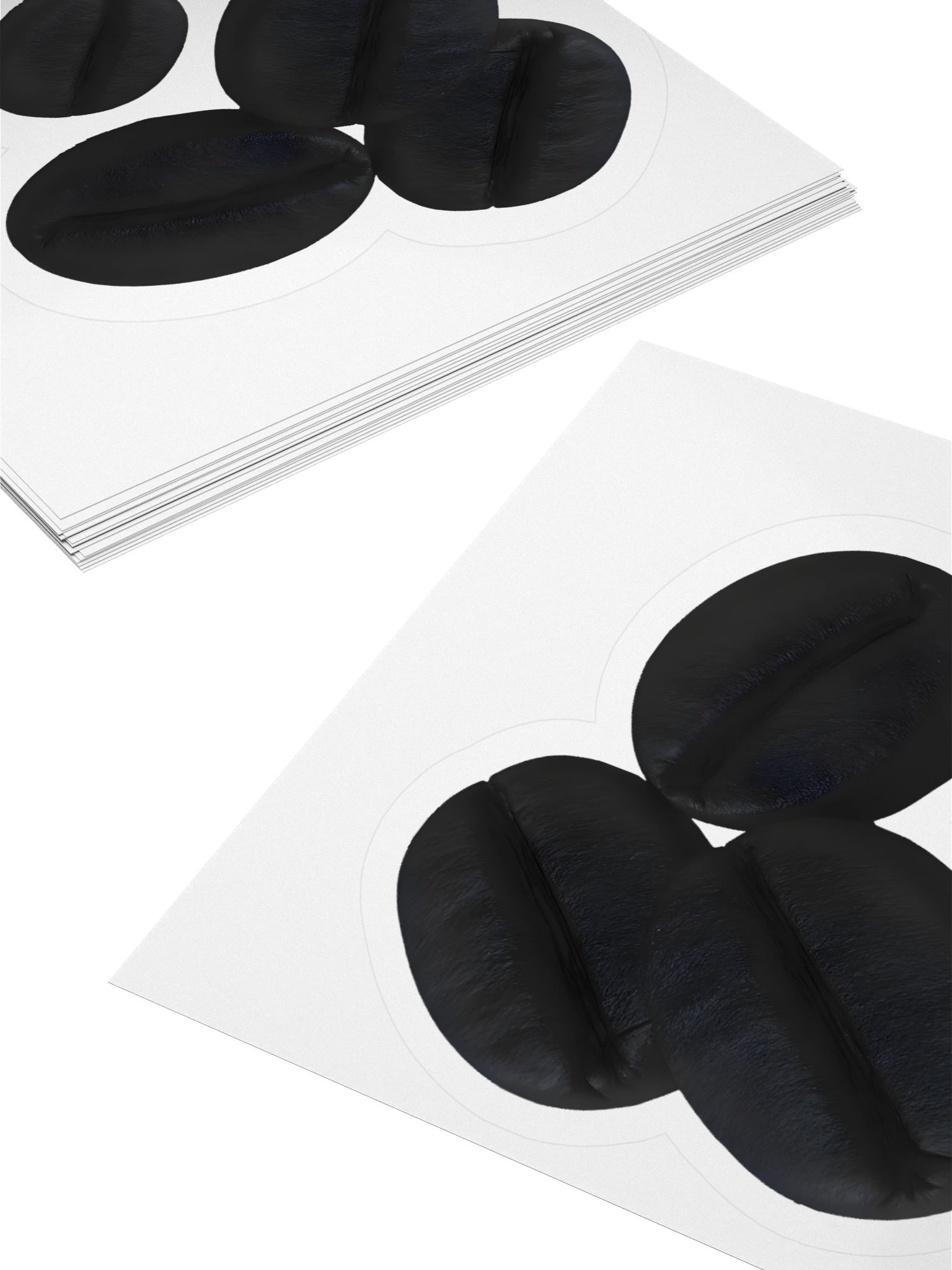 Black Matte Coffee Bean Sticker product image (10)