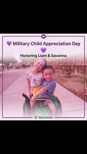 Today, we proudly honor Liam and Savanna 💜

At such a young age, they experienced the realities of military life when their f...